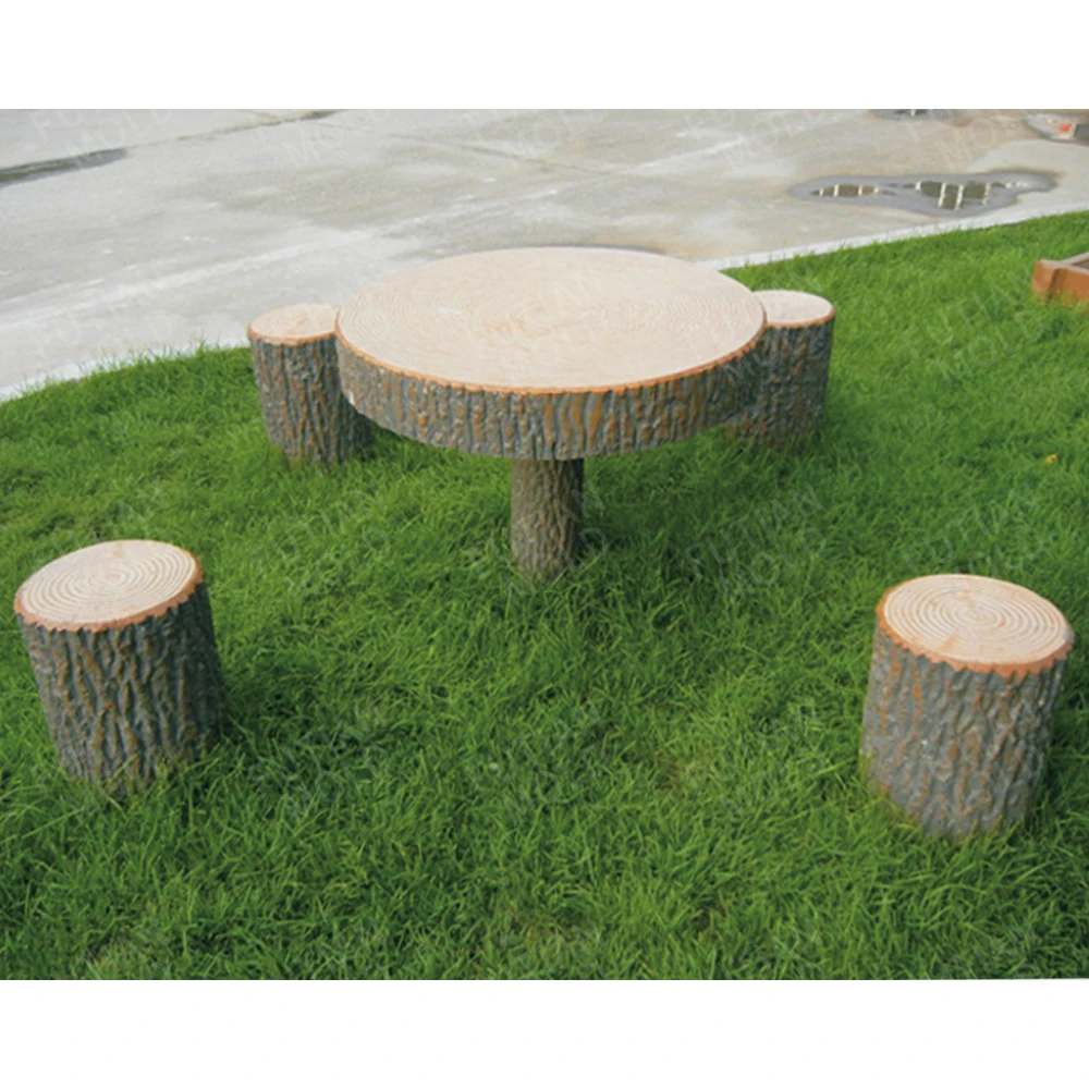 Futian Source Factory Wholesale Direct Sales Tree Root Shape Wood Grain Texture Concrete Stool Molds Moldes Concrete