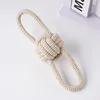 Bola doble oreja algodón y lino beige 19cm55g