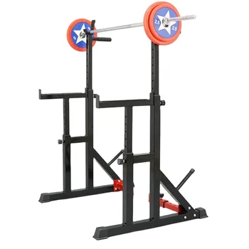 Adjustable Barbell Stands Squat Rack Dips Station Dip Push Ups Handles 300kg Power Stand Heavy Duty