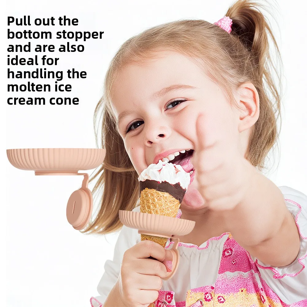 Children's Sustainable Silicone Ice Cream Stand Holder Anti-Dirty Anti-Drip & Anti-Leak Ice Cream Tools details