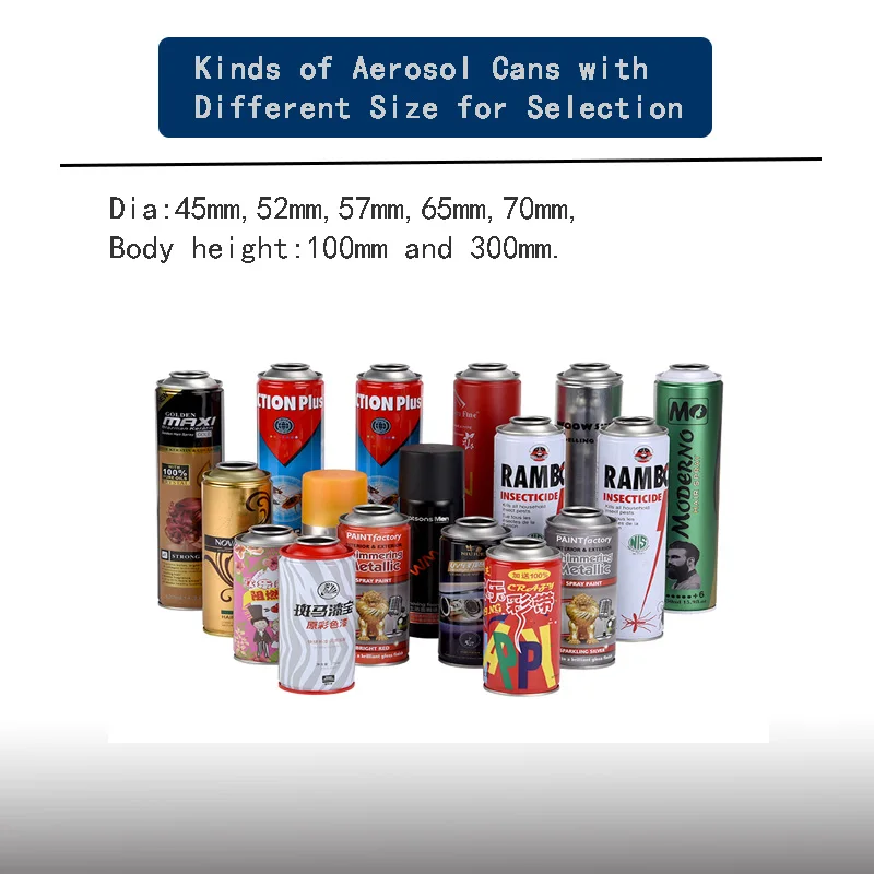 Free Sample Different Sizes Aerosol Can Spray Bottle Men's Cleansing Shaving Foam Empty Aerosol Can Spray Bottle