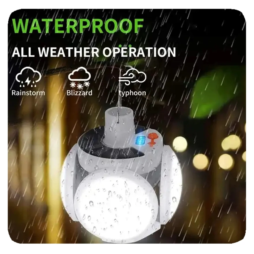 Home Remodeling Custom BAHE Energy Saving Multifunction Solar Camping Lantern Portable Foldable UFO Ball Bulb LED Light for Night Market