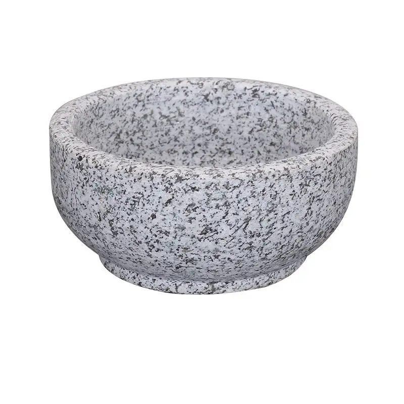 Japanese Korean Kitchen Cooking Pot Bibimbap Dolsot Hot Granite Stone Bowl Natural Stone Mixing Bowls for Soup Rice Stew