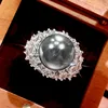 adjustable size White support gray bead ring