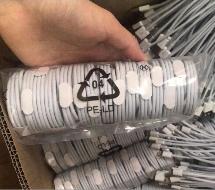 1 м usb-кабель без упаковки Foxconn, Электрический зарядный кабель для iphone