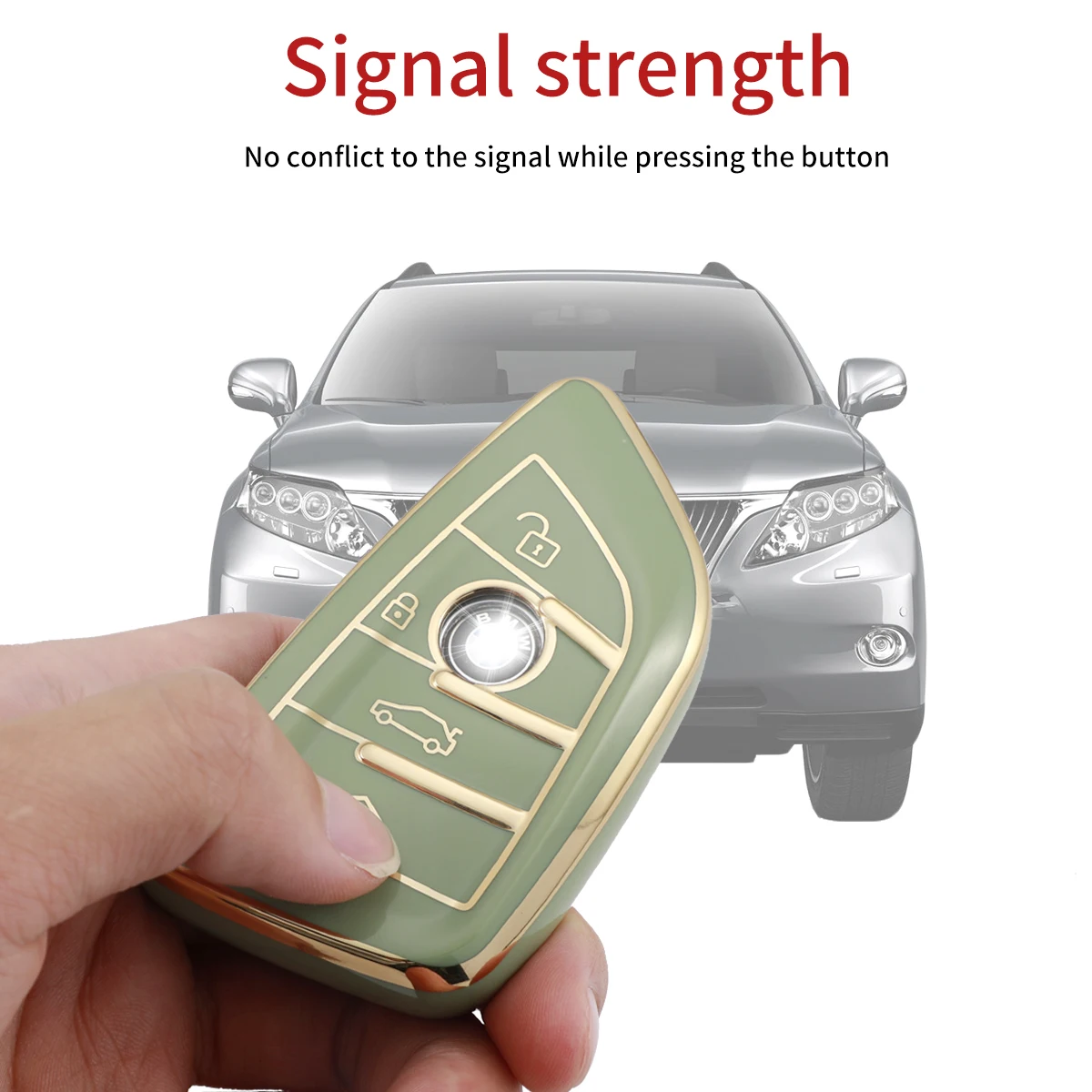 Factory direct Wholesale TPU Golden line  Solft Car Key Cover for BMW X1 X3 X5 X6 X7  5 6 7 Series
