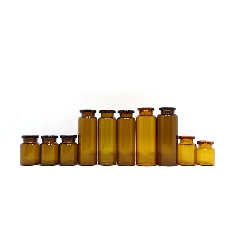 3ml 5ml 6ml 7ml 8ml 10ml Amber Glass Vial Apothecary Bottle for Medical and Cosmetic