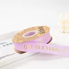 2.5cm40 yards light purple soup gold ribbon