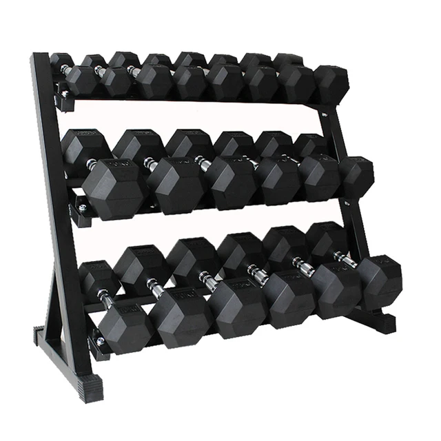 MEET Spain in Stock Wholesale PVC Cast Iron Eco-Friendly Black Hex Dumbbells 2.5kg-10kg Fast Ship for Home Use