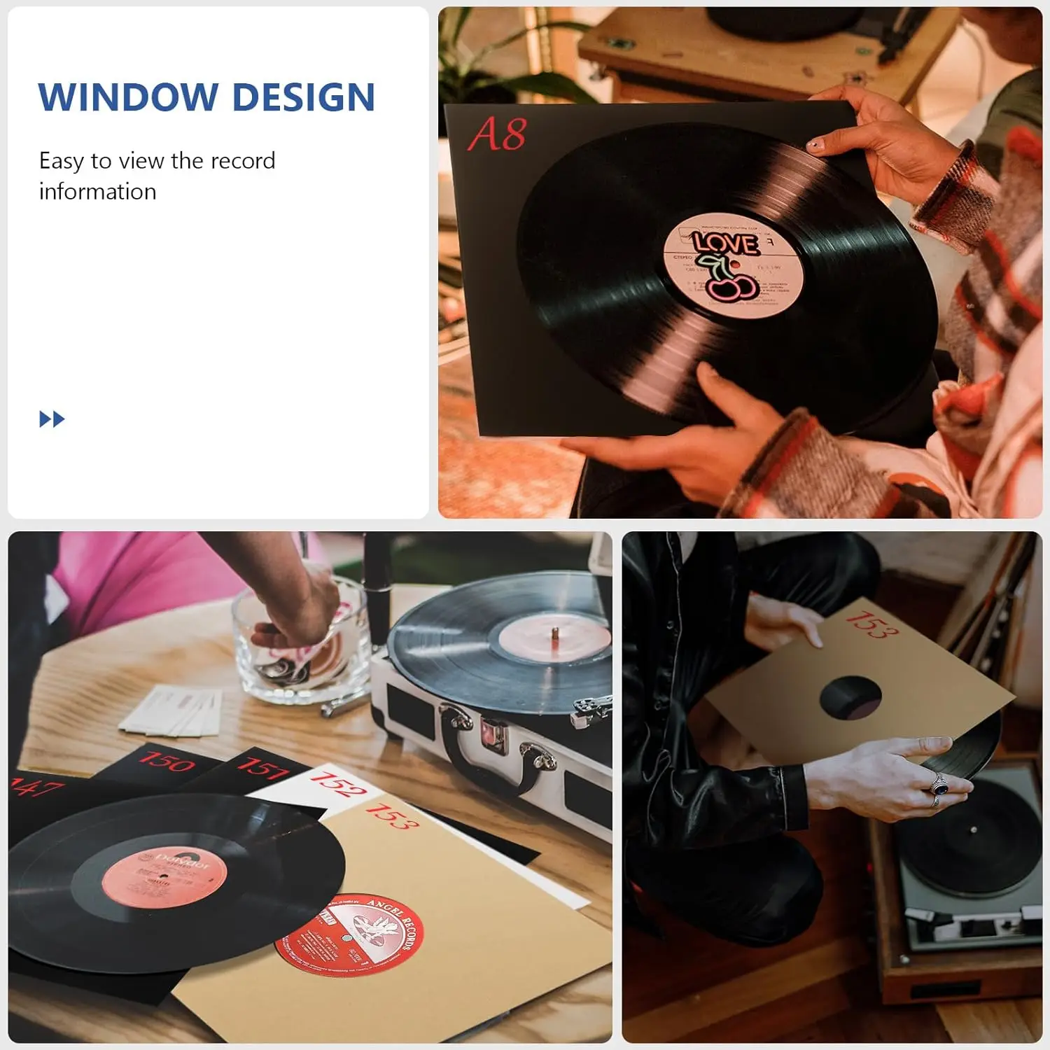 vinyl cds in record style card sleeves Amazon.com: 100 LP Sleeves Combo Pack - 50 Outer & 50 Inner Sleeves for 12
