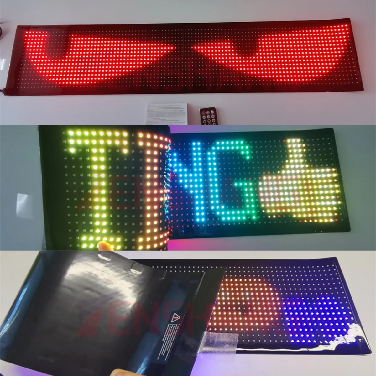 Outdoor Flexible Transparent Led Display Panel Adhesive Transparent Film Screen on Glass Window