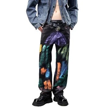 High Quality Customized Graffiti Street Style Plus Size Casual Fashion Designer Jeans