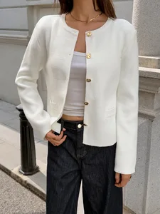 Clothing Manufacturer Wholesale Women's Clothing Solid Color Long-sleeved Women's Sweaters Winter Women's Coats