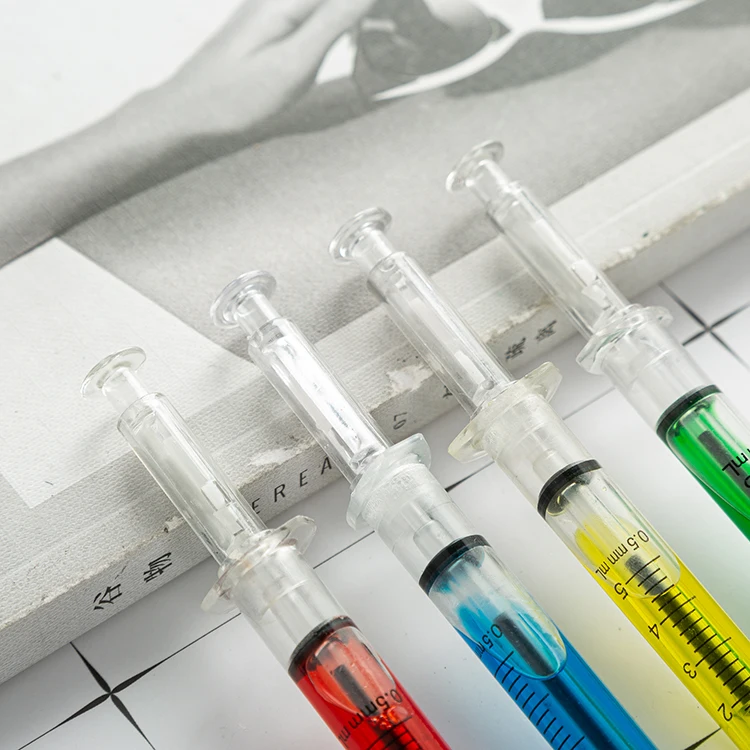 JH Promotional Medicine Injection Pen Hospital Ballpoint Plastic Syringe Pen