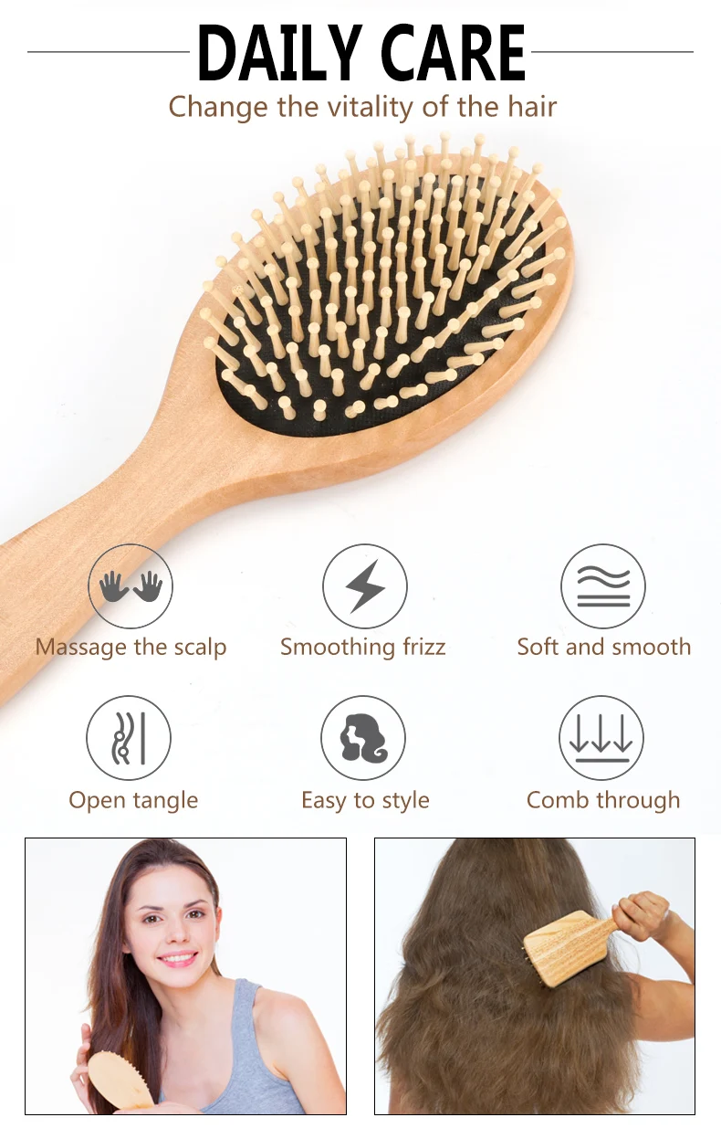 Abeis Mini Portable Dense Comb Teeth Ball Massage Eco-friendly  Smooth Hair Airbag Message Comb