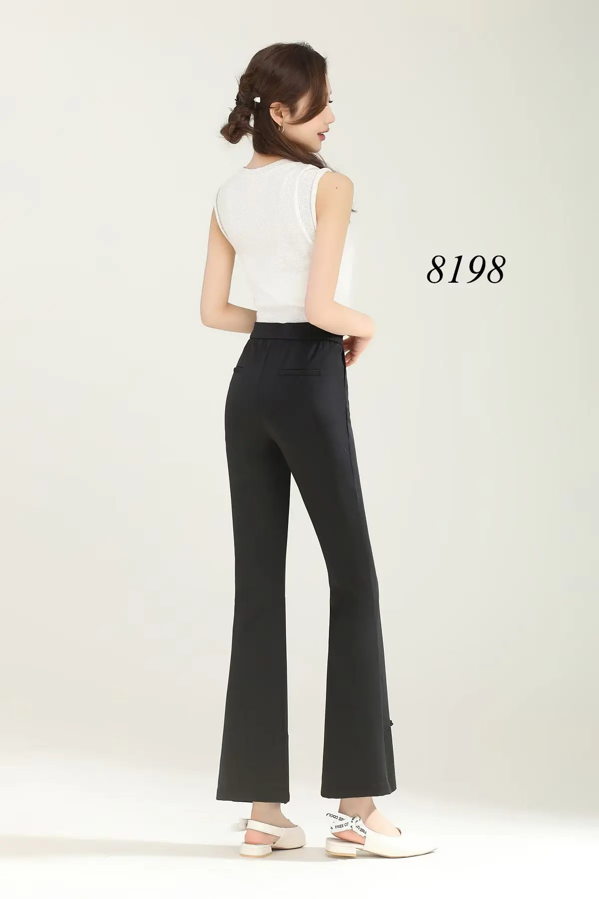 High-waisted Flared Pants Summer Slimming Elegant Fishtail Style Women's Trousers