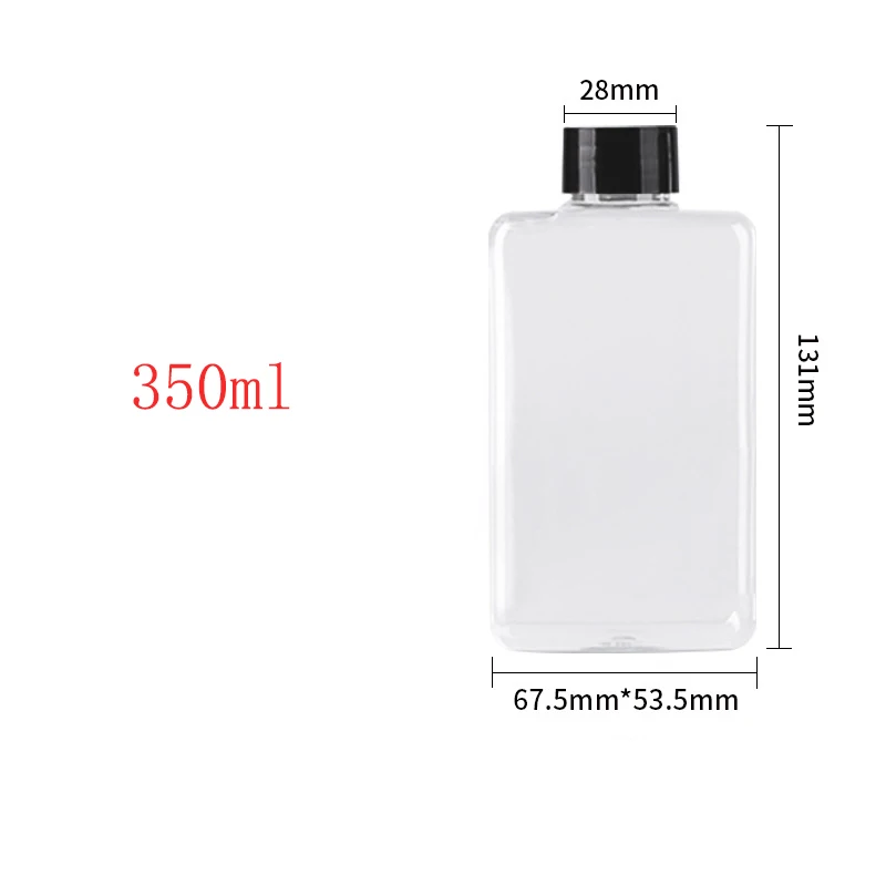 New Design 250ML 350ML 500ML Plastic Hip Flask Bottle. 8oz 12oz 16oz Liquor Whiskey Alcohol Flask
