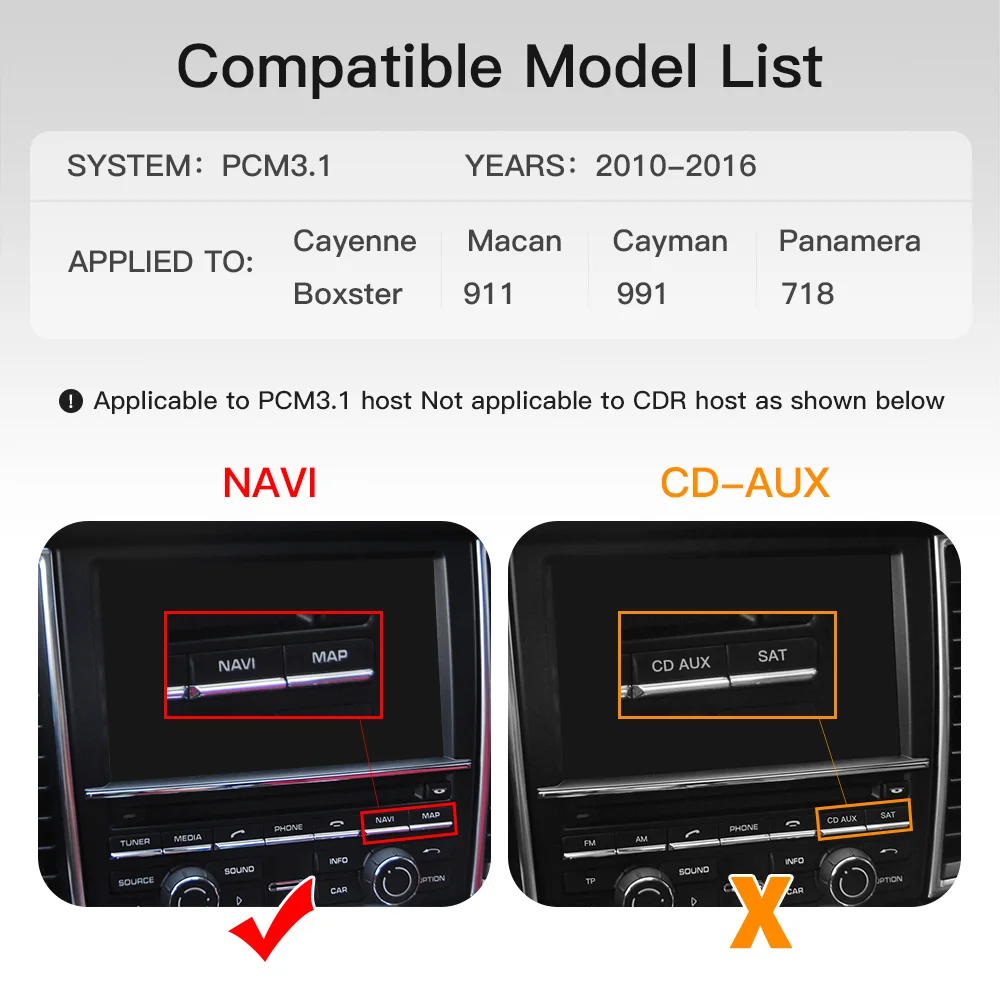 CARABC Wireless Apple Carplay Android Auto Interface for Porsche