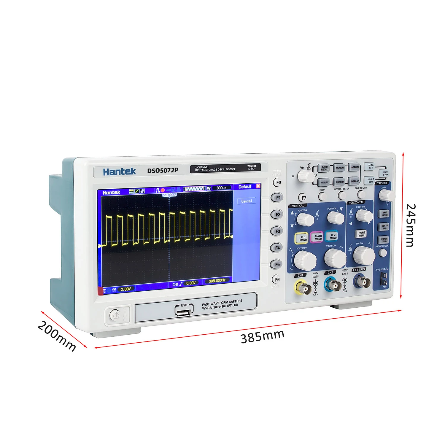 Hantek DSO5072P USB デジタル オシロスコープ 動作品
