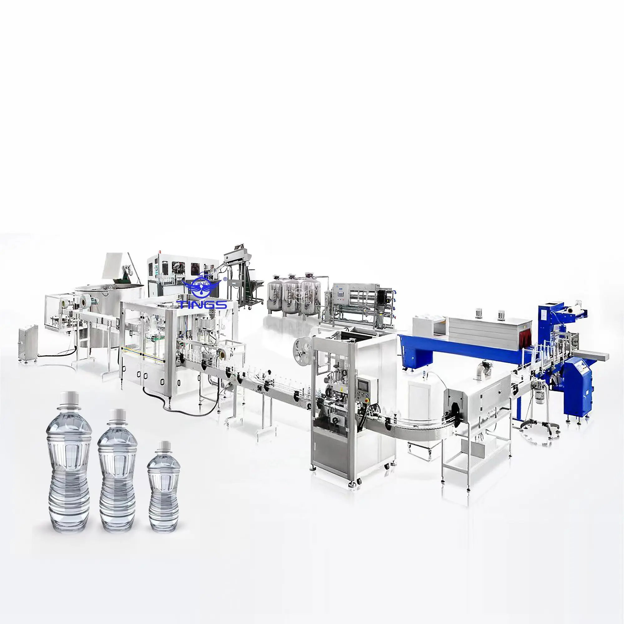 Automatic Plastic Bottle Mineral Water Filling Capping Labeling Machine ...