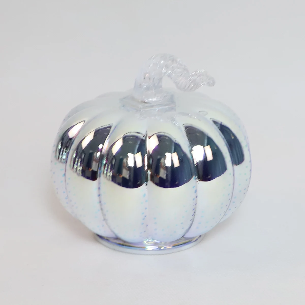 Rainbow Painted Grey Color Pumpkin Lanterns Transparent Clear Glass Halloween Holiday Festival Party Decorations