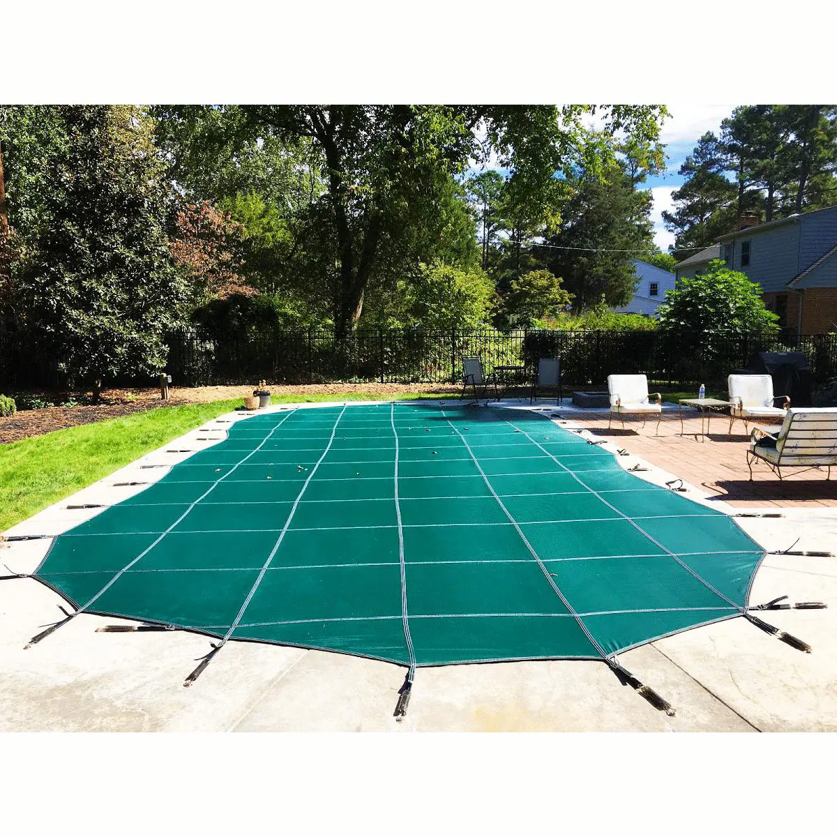 Anpassbare umweltfreundliche PVC-Außen-Pool-Maschensicherheitsabdeckung für Einbaupools