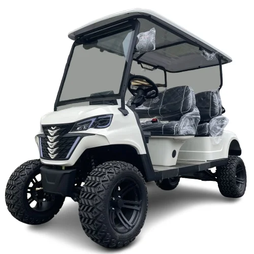 product luxury 2024 golf cart with air conditioner electric truck 4x4 6 seater rims 72v lithium golf cart-79