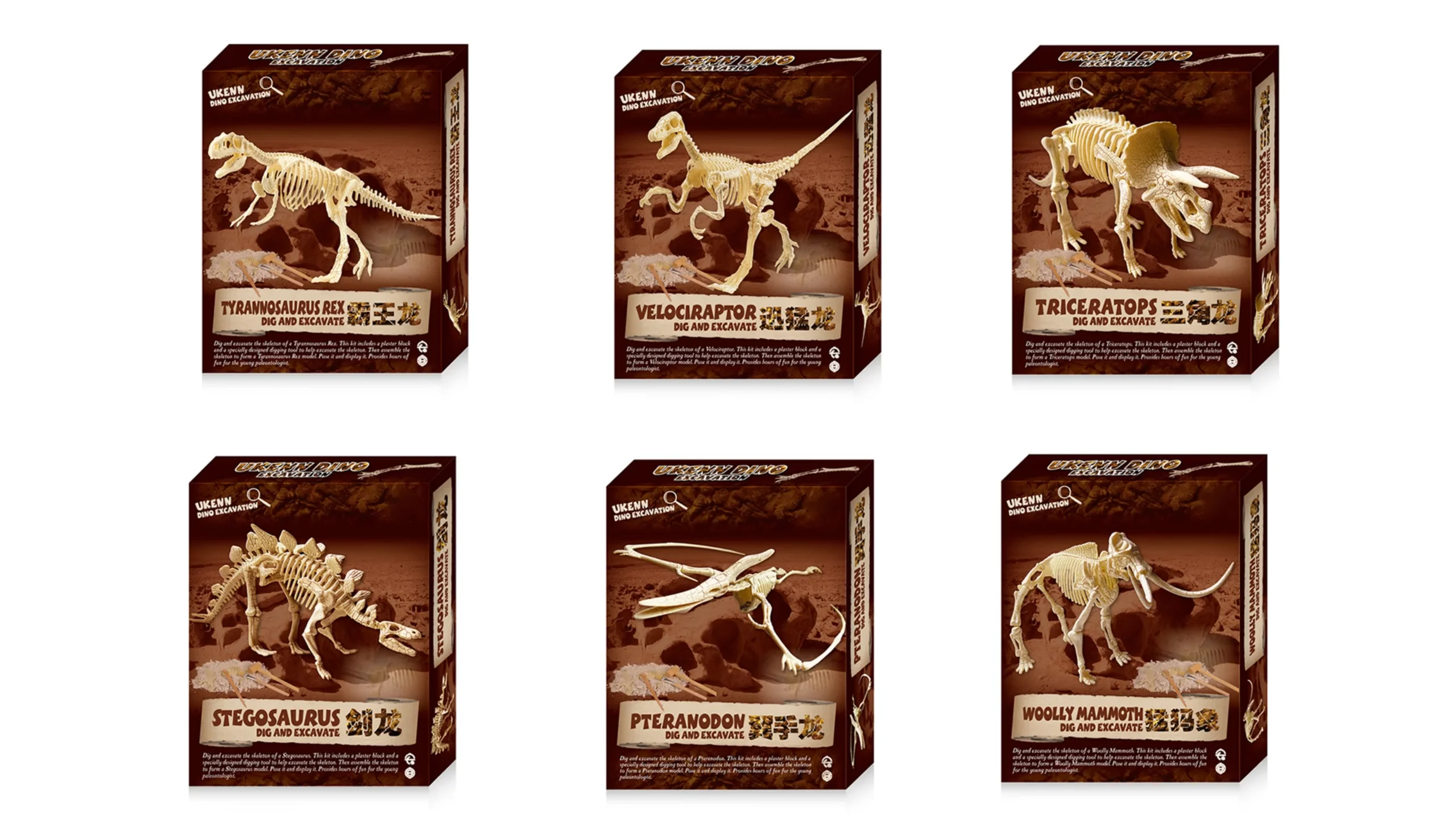 Educational Realistic Toys Nontoxic Safely Dino Excavation Kit