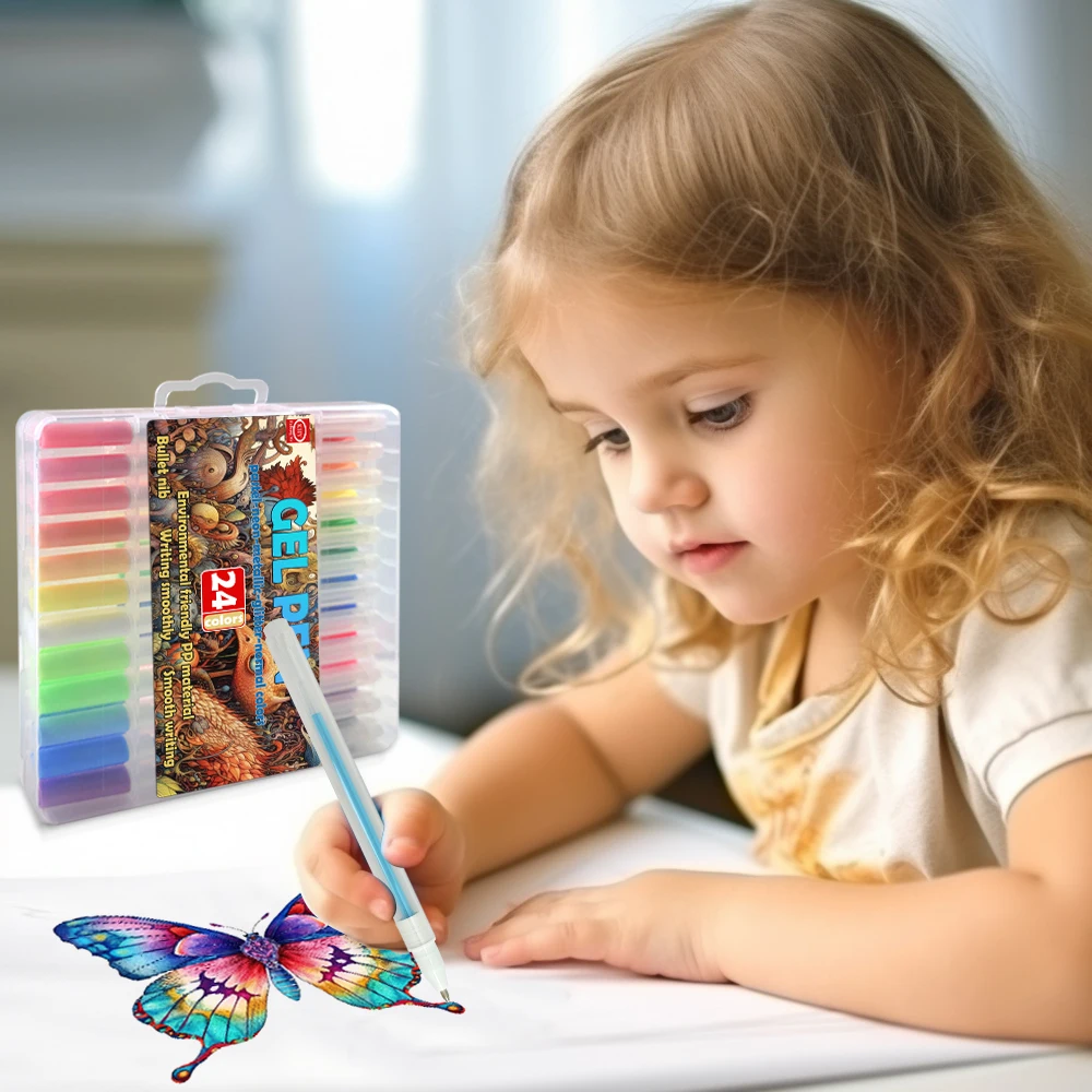 100 Reaeon цветные профессиональные художественные чернила блестящие гелевые ручки для