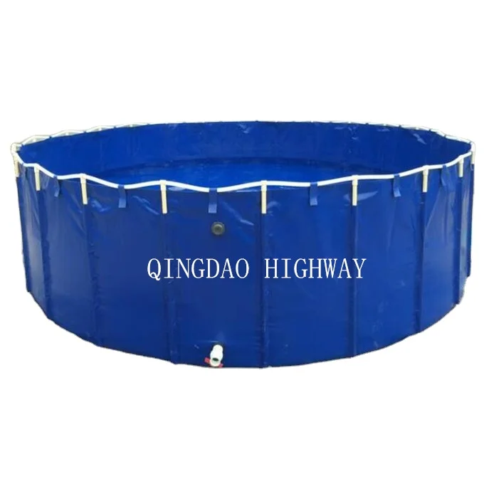 Customized Portable Circular Fish Breeding Ponds Indoor Outdoor PVC Collapsible Pisciculture Tank