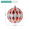 Red and silver plaid ball 15cm