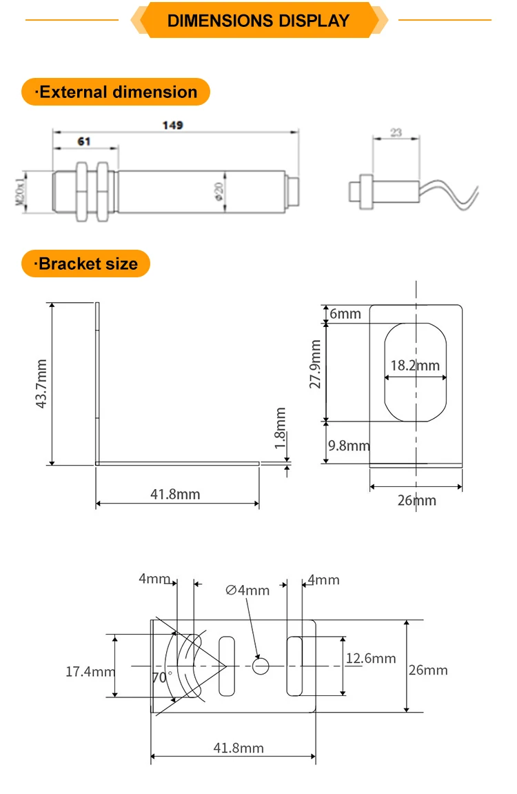 KASINTON JSD-J520A 500~2000℃ Online Short-wave Infrared Precision Millisecond Response Temperature Sensor manufacture