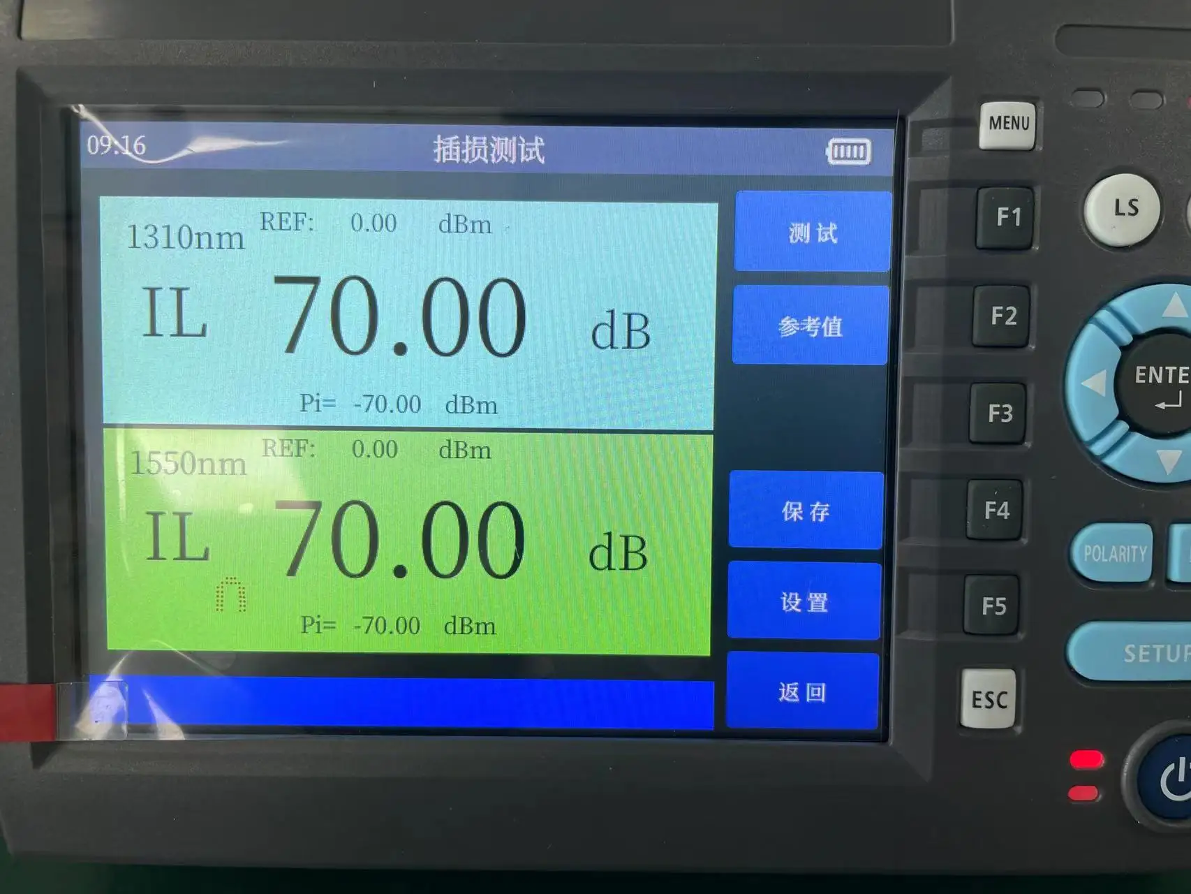 Fiber Optic Insertion Loss Return Loss Integrated Tester With Optical