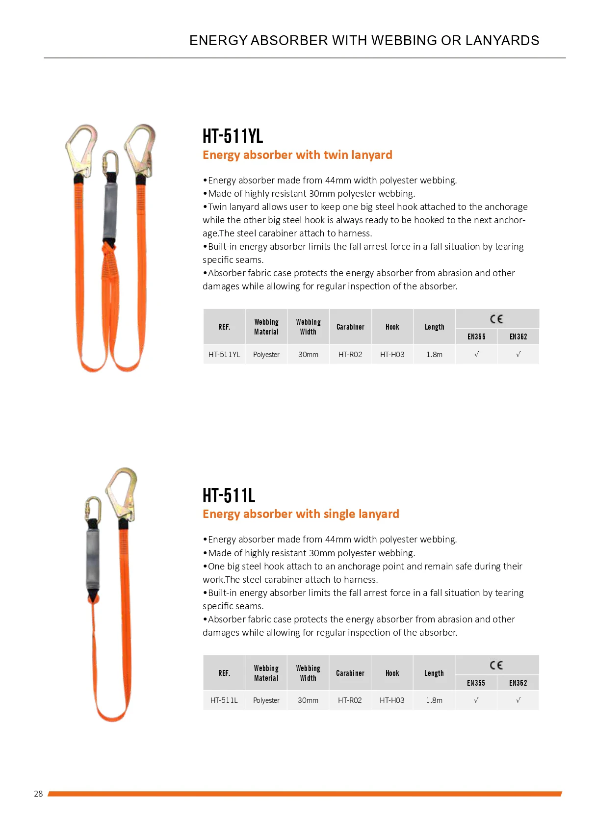 Safety Belt Rock Adjustable Fall Protection Alloy Steel Lanyard Safety Line Rope With Energy Absorber Safety Harness