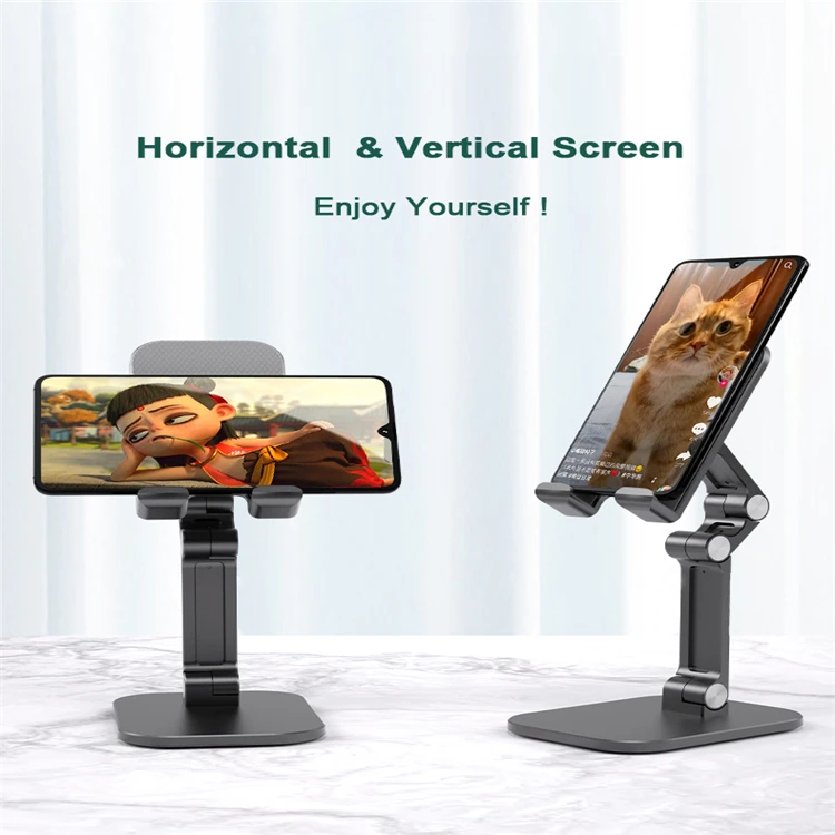 Folding Elegant Triangle Design Mobile Phone Desktop Holder ABS Cell Phone Holder Flexible Phone Stand Holder