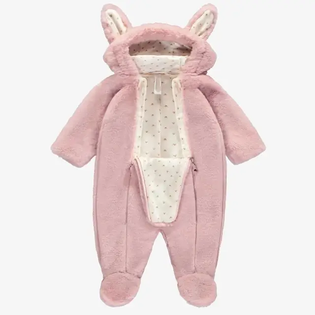 Wholesale Baby Rompers Infant Clothes Winter Newborn Baby Boys Girl Zipper Bodysuit Rabbit Romper