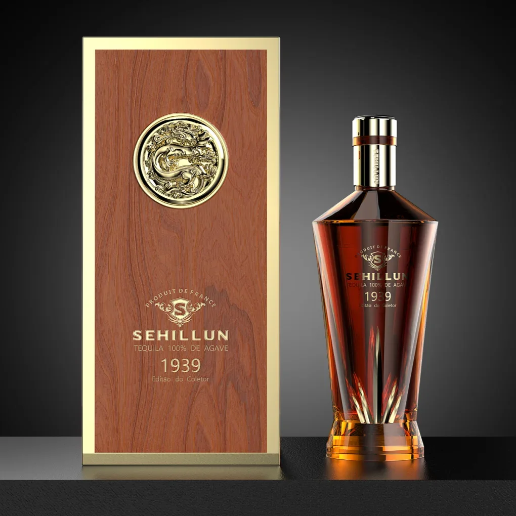 Oem Custom logo High Quality Tequila Spirits Bottle Light Bottle Comes with Custom Box