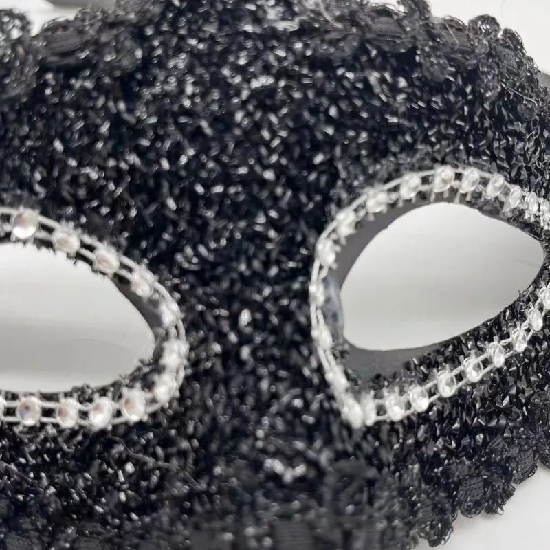 Nightglow Black Masquerade Mask, Venetian Style For New Year's Eve Ball Face Party, China