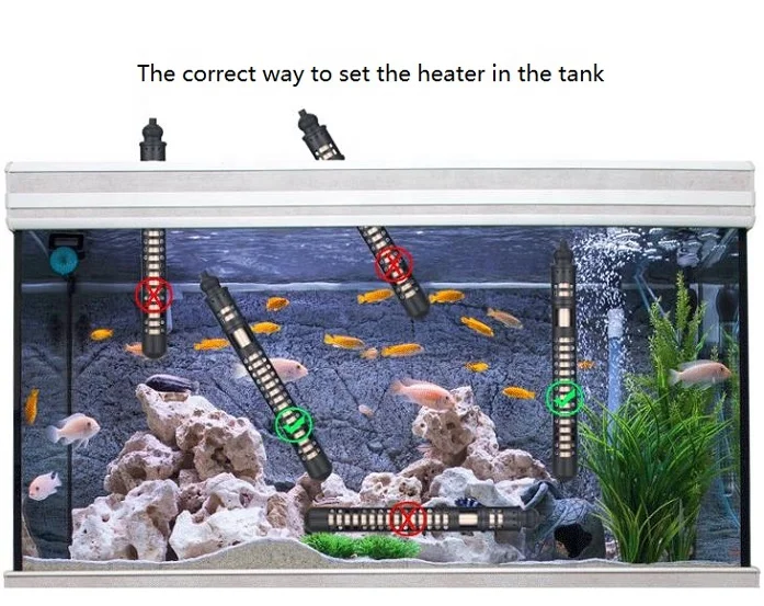 acquario doppio display termostato sommergibile ptc riscaldatore sicuro con  temperatura a led esterna. di controllo per acqua salata e d'acqua dolce
