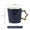 Dark blue gold-plated star handle