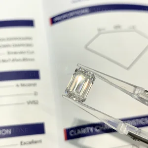 IGI Certified Emerald Cut Lab Diamonds - 1CT to 5CT E Color VS1 Loose Stones for Jewelry Making