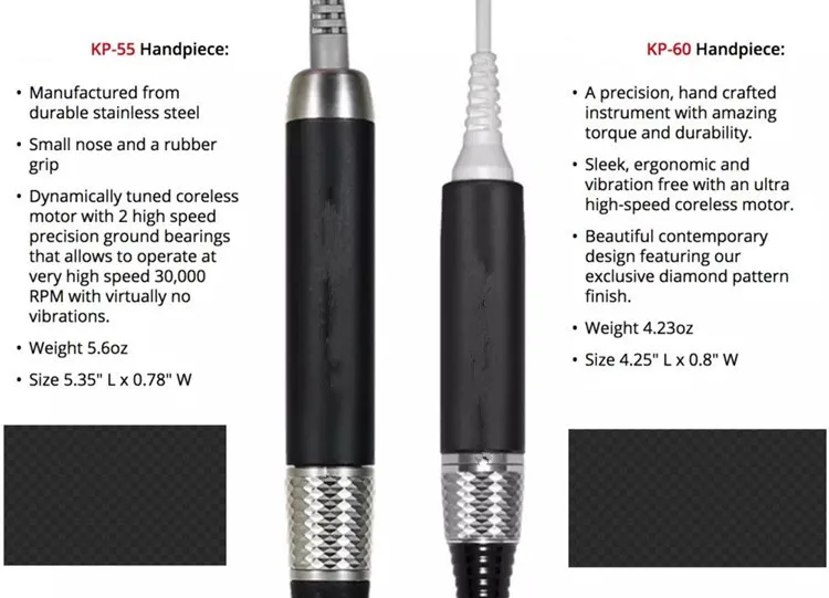 product japan made 28000rpm most powerful nail drill mani kp65 kp60 motor hand piece pro kp 60 hard gel nail polisher handpiece-4