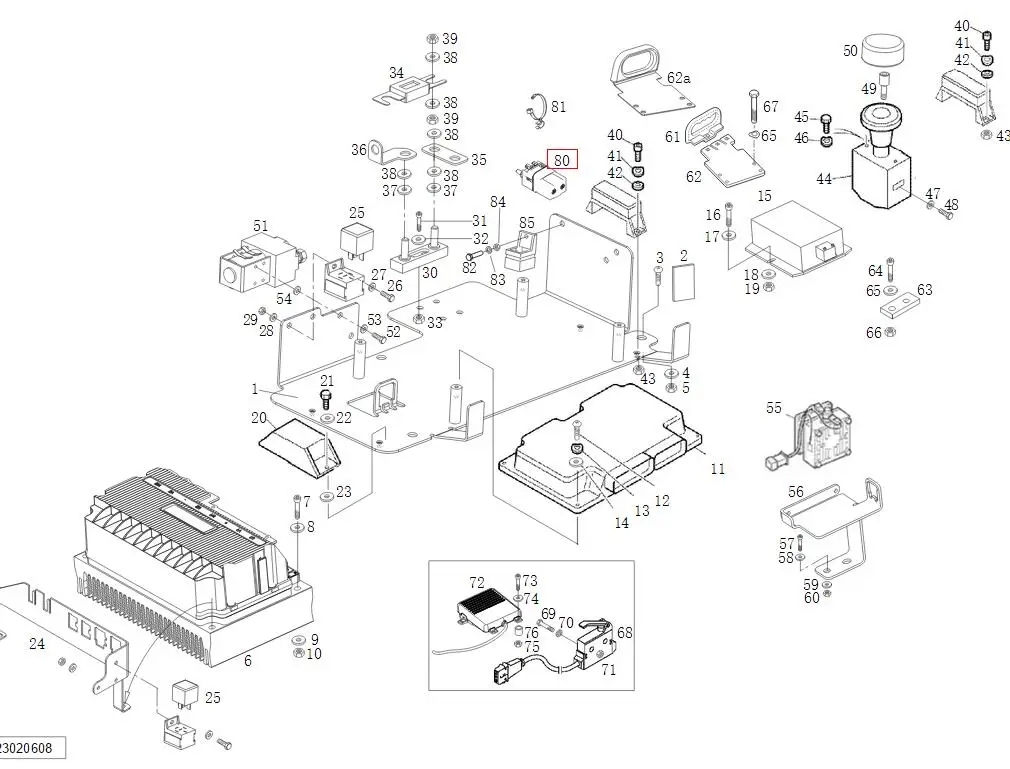 forklift spare parts contactor 48V  7915692127 7915692079 for linde forklift 1120 1123 386 supplier