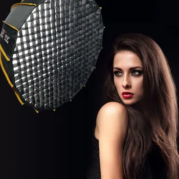 120CM LIFEI Deep Parabolic Honeycomb Grid Softbox Bowens Mount 16 Rods Portable Round Flash Reflector Studio Softbox With Grid detail image