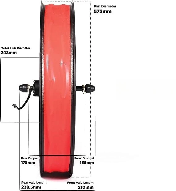 Waterproof Ebike Conversion Kit For Electric Bike Continue 26" Front Or