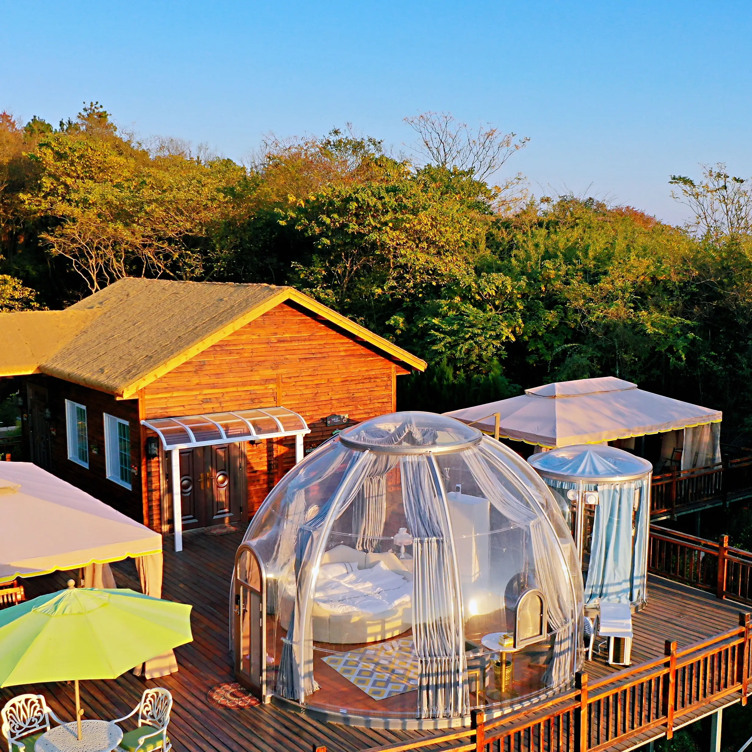 Prefabricated PC Panel Tent Dome for Bathroom Shower Room Diner Room Portable Shop Mobile House