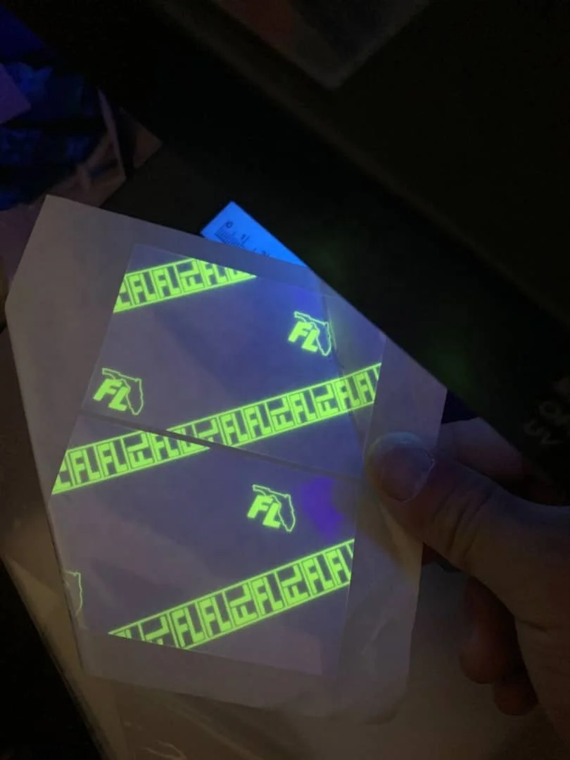 Lot of 5 Hologram World Seal Overlays Inkjet Teslin ID Cards 