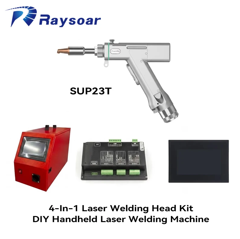 Ruční laserová svařovací hlava Suplaser SUP23T 4-v-1 se systémem automatického podávání drátu a řídicím systémem pro svařování oceli a hliníku