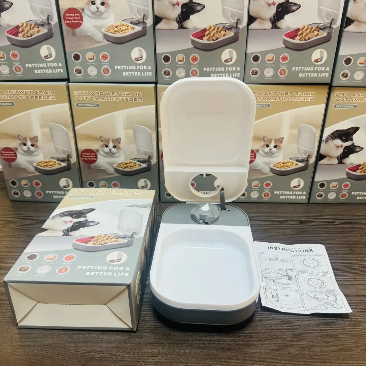 Cross-border Smart Pet Feeder Automatic Timed & Portion-Controlled Detachable Dog and Cat Food Dispenser