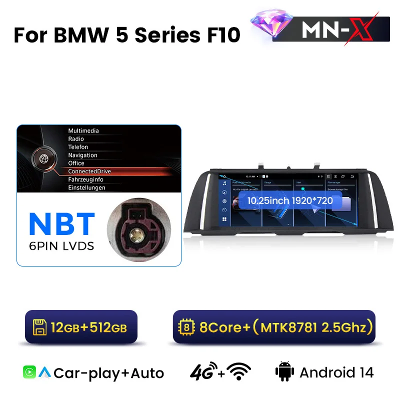 3/4シリーズNBT用10.25インチNavifly製Androidナビ Amazon.com